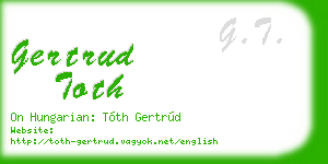 gertrud toth business card