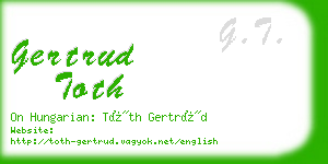 gertrud toth business card